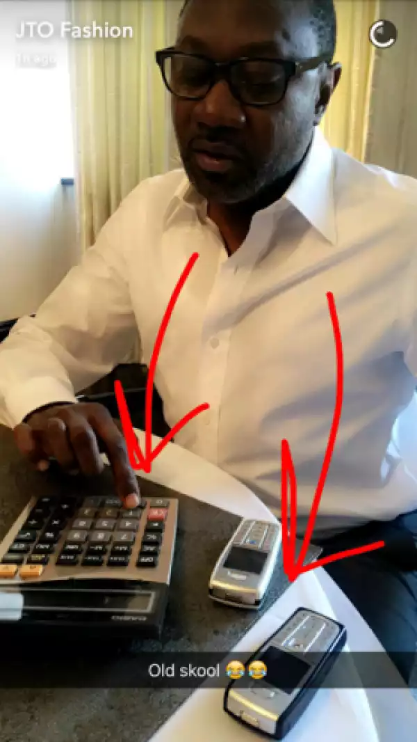 Checkout Billionaire Businessman Femi Otedola And His Oldschool Gadgets